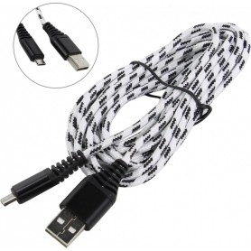 Кабель USB-Micro USB 3м. для зарядки джойстика PS4/Xbox One