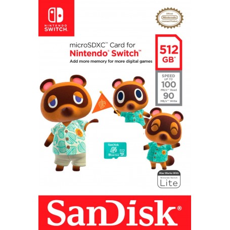 Карта памяти SanDisk For Nintendo Switch microSDXC 512GB